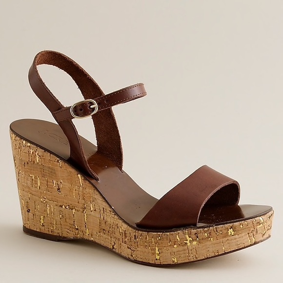 J. Crew Caden Leather and Cork Wedges - Picture 6 of 6
